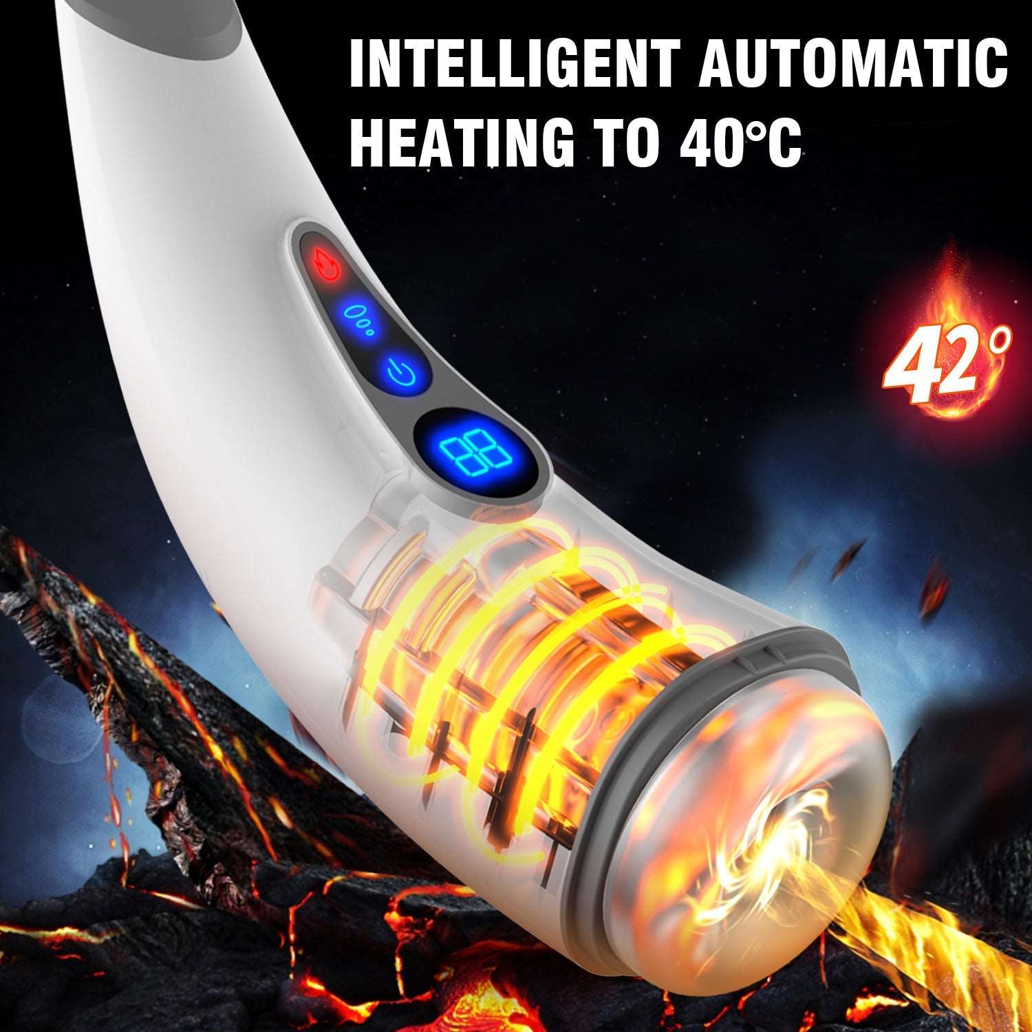 Lurevibe - 007 PRO 9-Frequency Suction 9-Frequency Vibration Heating and Sound-Enabled Male Masturbator - Lurevibe