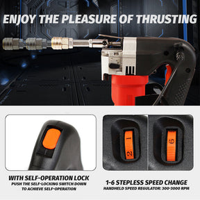 High-speed insertion and retractable squirting handheld gun machine