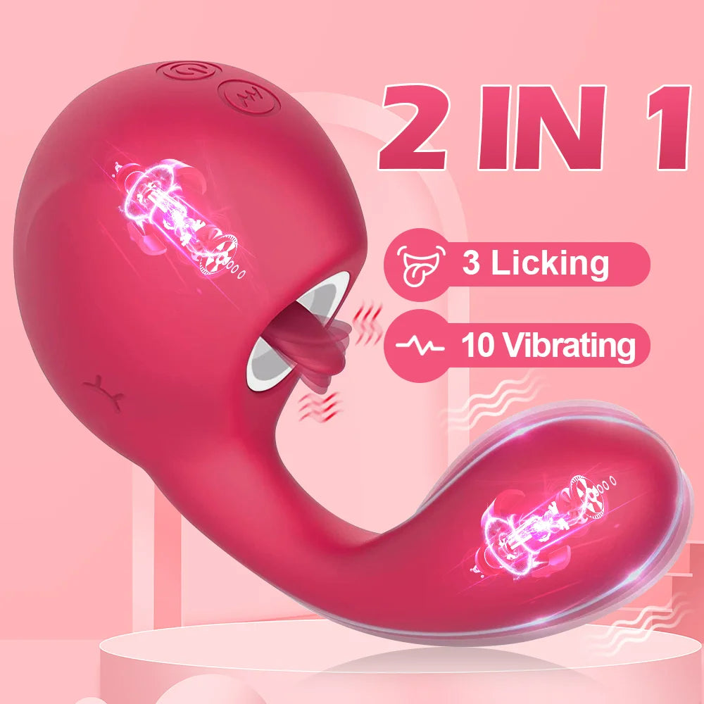 Lurevibe - Clitoral Licking G Spot Vibrator Clitoralis Stimulator for Women with 10 Licking Vibrating Modes - Lurevibe