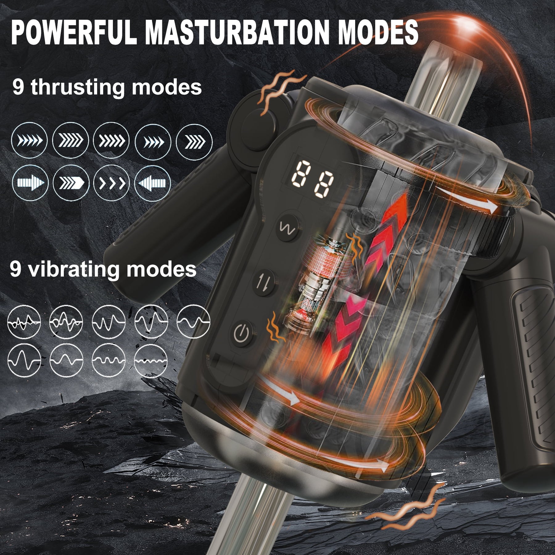 Lurevibe - Automatic Male Masturbator for Man: Game Cup Pulse - Telescopic Vibration - Lurevibe
