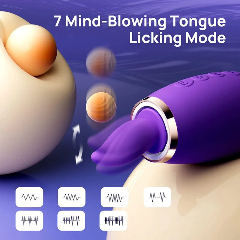 Lurevibe - Sucking Licking Vibrating Tongue Oral Clitoral G spot Vibrator - Lurevibe