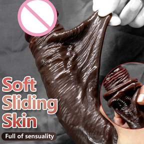 Real Skin Feeling Realistic Dildos Sliding Foreskin Design Female Masturbator - Lurevibe