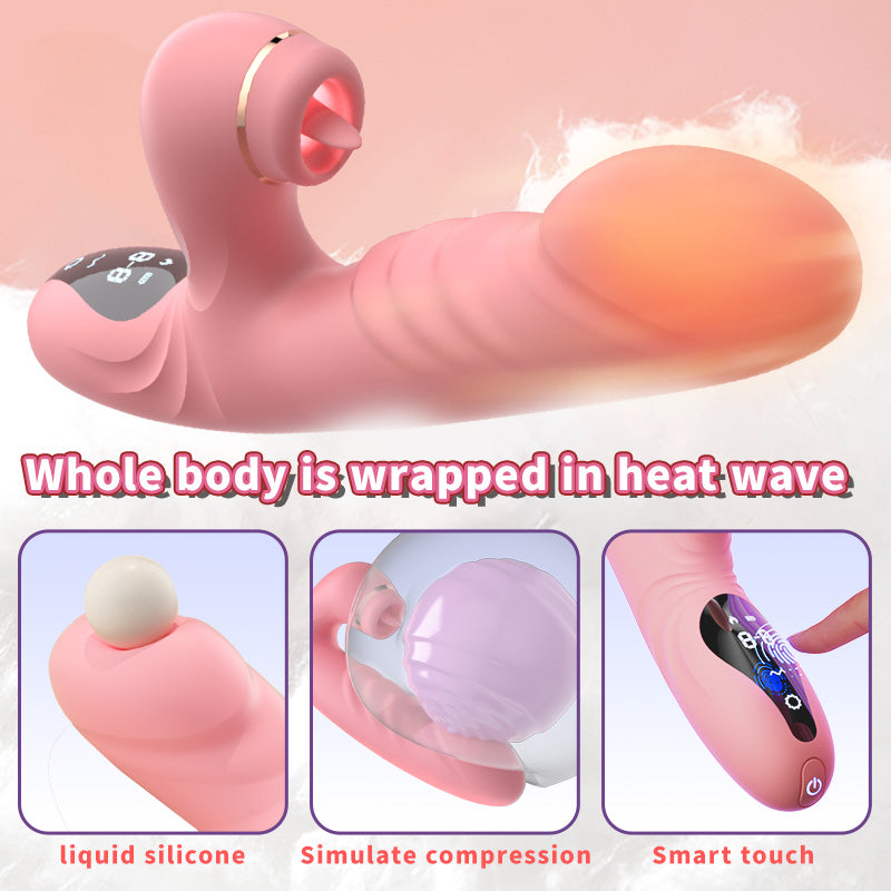 Lurevibe - Electric Heated Vibrator Automatic Sucking Thrusting Machine For Women - Lurevibe
