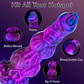 9.6 Inches Monster Dildo Fantasy Horse Dildo With 2 Big Knots And Strong Suction Cup