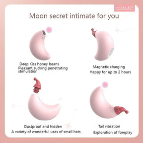 Lurevibe - Red Riding Hood Moon Sucking Vibrator Vibrating Sucker Oral Clitoris Stimulator - Lurevibe