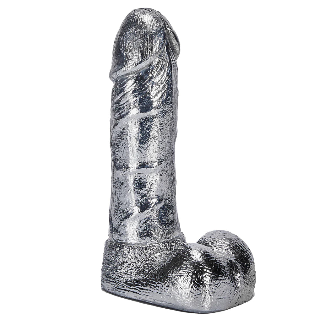 Silver Dildo 6.8 Inch G spot Monster Metal Dildo Sex Toy for Women