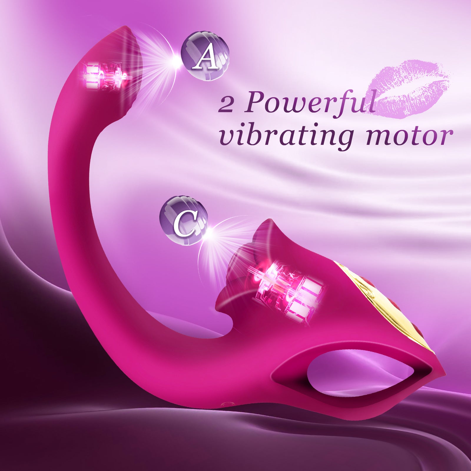 Lurevibe - 2 In 1 Rose Muncher Tapping Vibrator