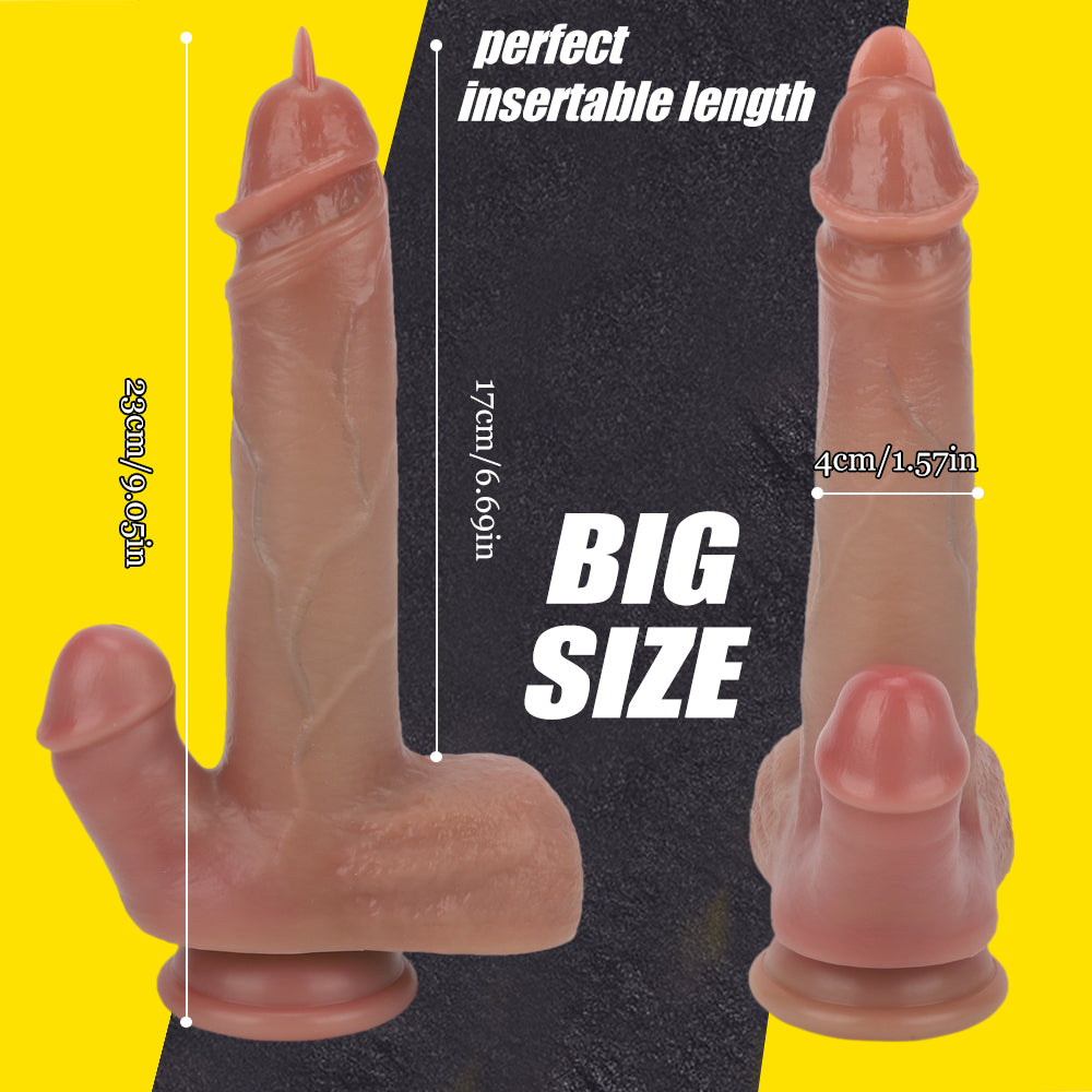 Tongue Dick Strong Suction Cup Realistic Big Size Penis - Lurevibe