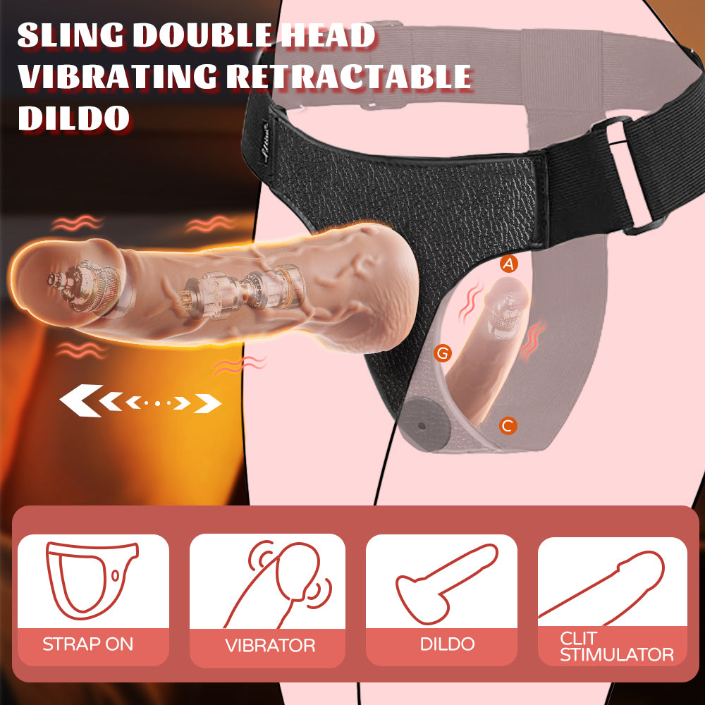 Yeain Wearable Double-headed Thrusting Dildo Vibrator For LGBT