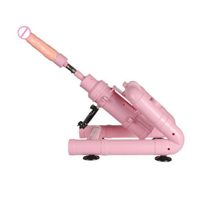 Pink Wire-controlled Telescopic Silent Dildo Machine - Lurevibe