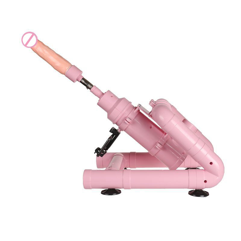 Pink Wire-controlled Telescopic Silent Dildo Machine - Lurevibe