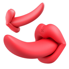 Lurevibe - Honey Tongue 5th Generation Wireless Remote Control Vibrator Simulated Lips and Tongue 10 Frequency Vibration Wearable Vibrator - Lurevibe