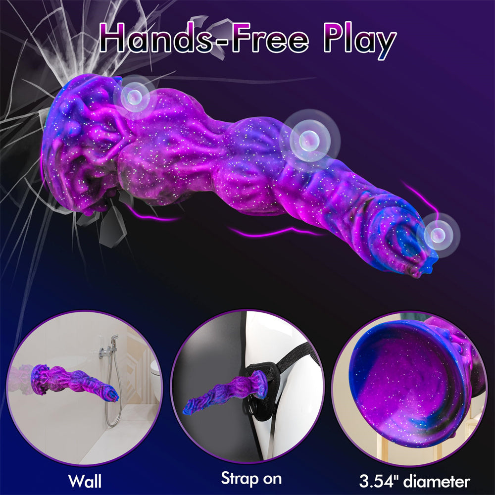 9.6 Inches Monster Dildo Fantasy Horse Dildo With 2 Big Knots And Strong Suction Cup