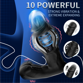 Realistic Expanding Vibrating Thrusting Prostate Massager with remote control - Lurevibe