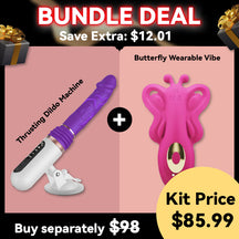 5 Thrusting & 8 Vibrating Dildo Machine with Handle and Sucker