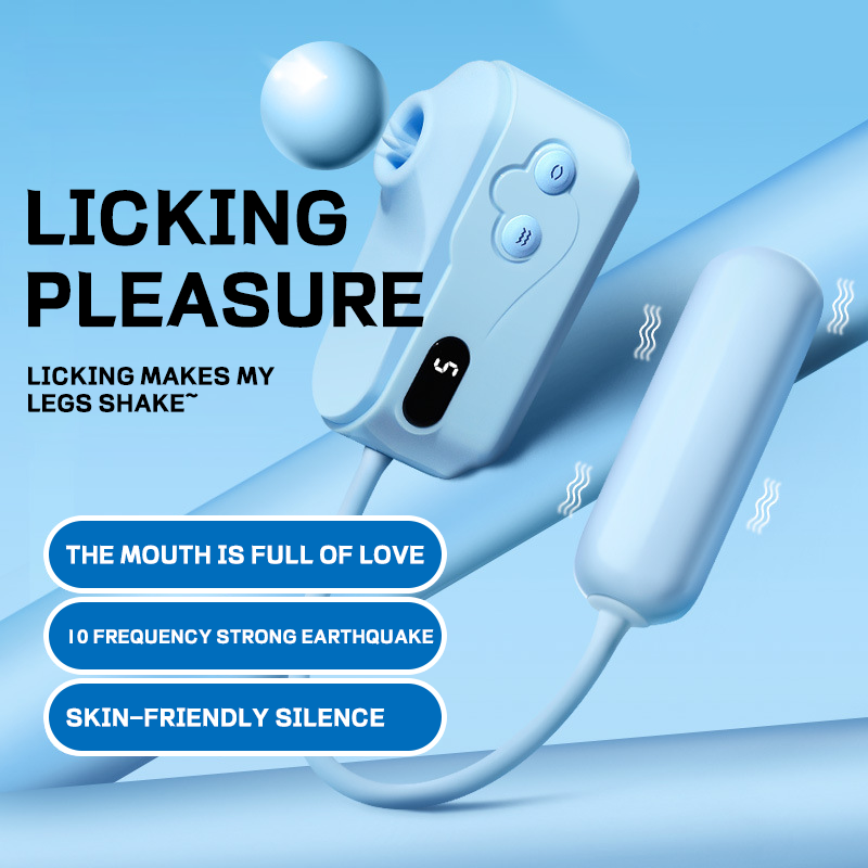 Women's Sucker Clitoris Licker Vibrator Sex Toys Tongue Licking Earphone Design - Lurevibe