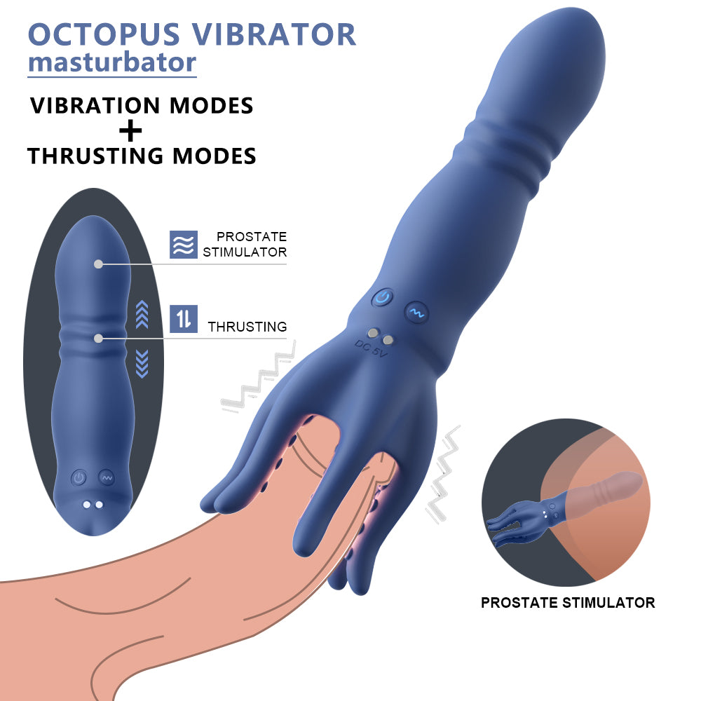 Male Masturbator Penis Vibrator Sex Toy 10 Vibration 3 Thrusting Modes 360°Training Wrapped - Lurevibe