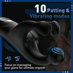 Lurevibe - SWEENEY 10 Patting & 10 Vibrating Male Vibrating Glans Trainer Stimulator - Lurevibe