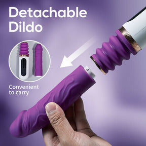 5 Thrusting & 8 Vibrating Dildo Machine with Handle and Sucker - Lurevibe