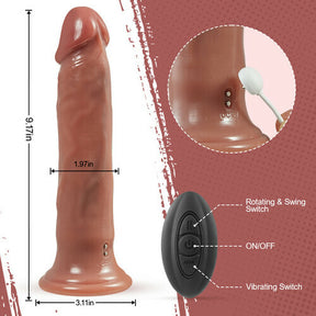 9.17In 5 Beads Rotating Swing 8 Vibrating Dildo remote control - Lurevibe