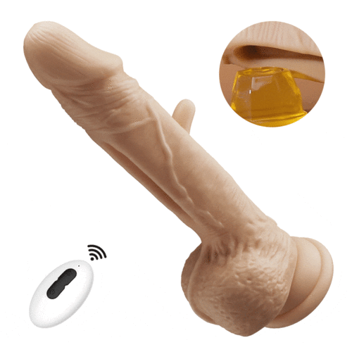 Hollow Flapping Silicone Dildo Vibrator 8.38 IN - Lurevibe