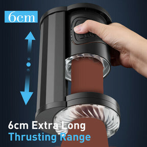 Piston-Style Manual Thrusting Detachable Male Masturbator - Lurevibe