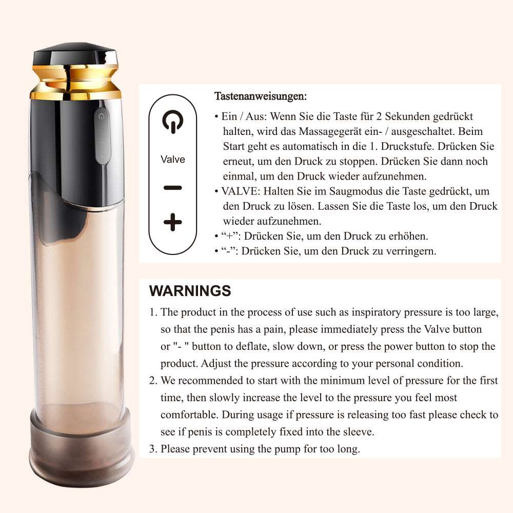 Lurevibe - Electric Penis Enlargement Male Masturbation Cup Water Bath Air Vacuum Pump - Lurevibe