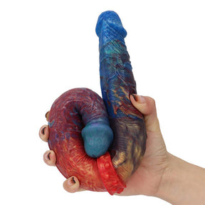 Colorful Double-Ended Liquid Silicone Anal Plug Dildo