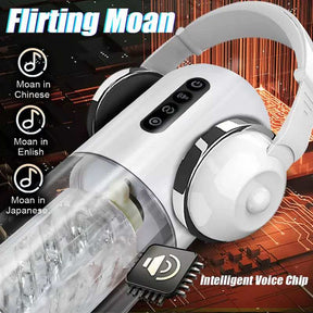 Lurevibe - 10-Frequency Rotating 10-Frequency Retractable Male Masturbator - Lurevibe