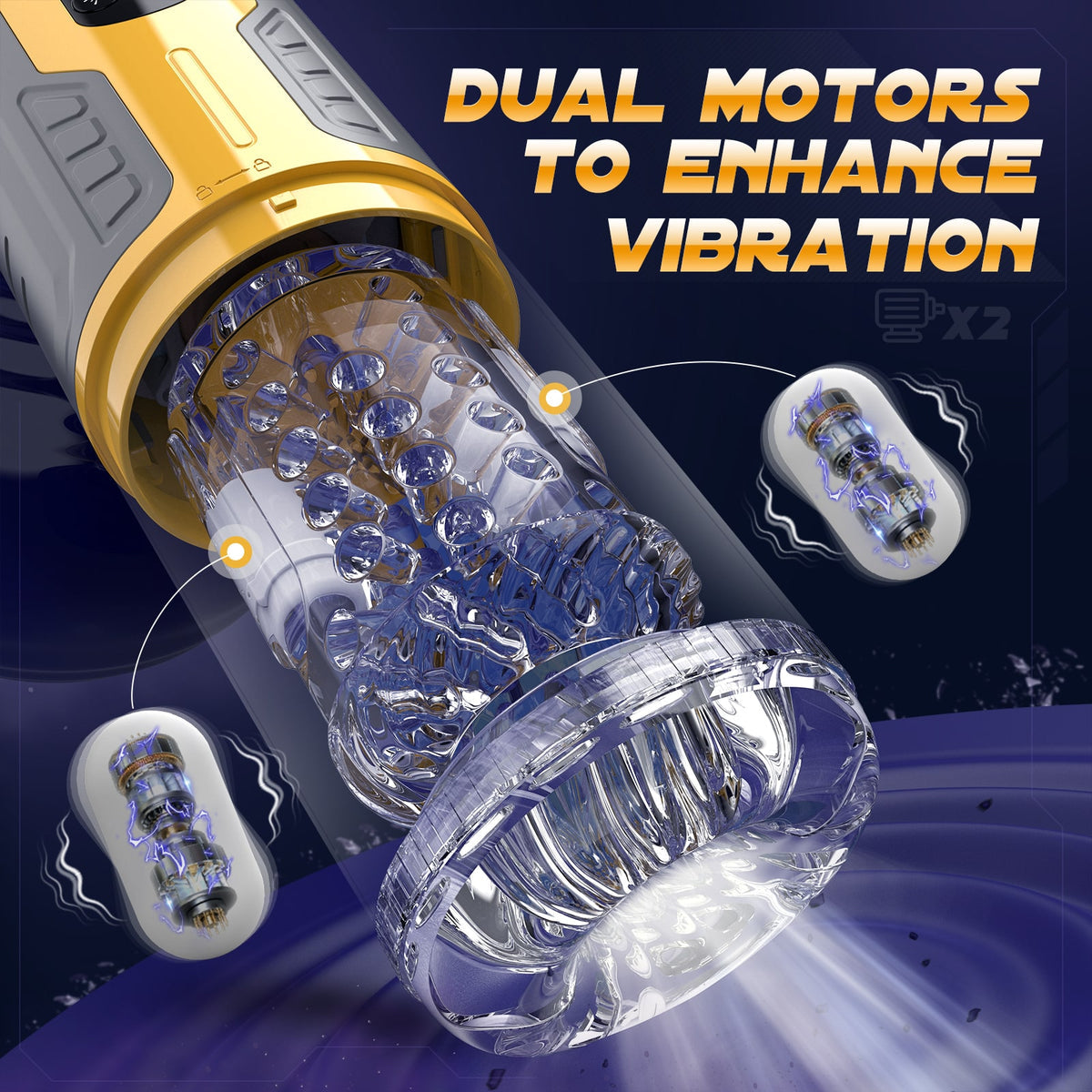 Dual Stimulation Thrusting and Rotating Vibrating Male Msturbation Toy - Lurevibe