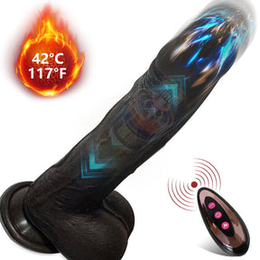 8.6-In Vibrating Thrusting Swing Thick Long Lifelike Dildo With Remote Control - Lurevibe