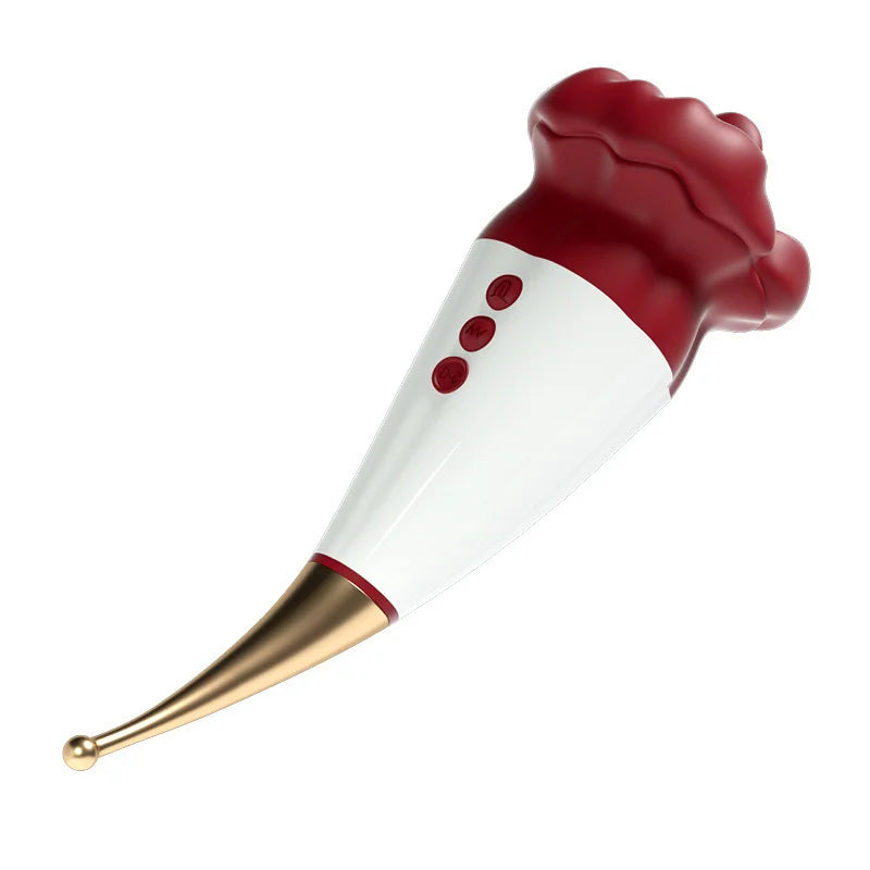 Lurevibe - Rose Lip Nibble Suction Clitoral Stimulator Vibrator