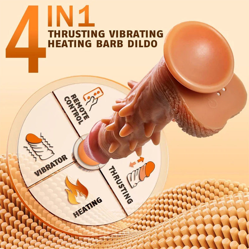 3 Thrusting & 9 Vibration G Spot Anal Stimulation Heating Dildo - Lurevibe