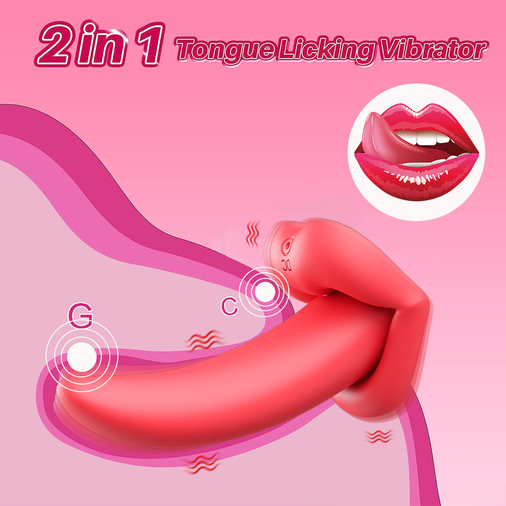 Lurevibe - Honey Tongue 5th Generation Wireless Remote Control Vibrator Simulated Lips and Tongue 10 Frequency Vibration Wearable Vibrator - Lurevibe