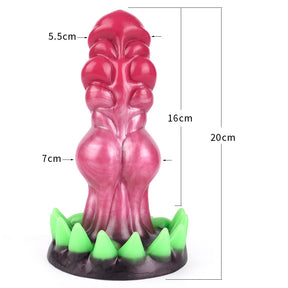 Surreal Realistic Wolf Teeth Luminous Silicone Dildo With Suction Cup