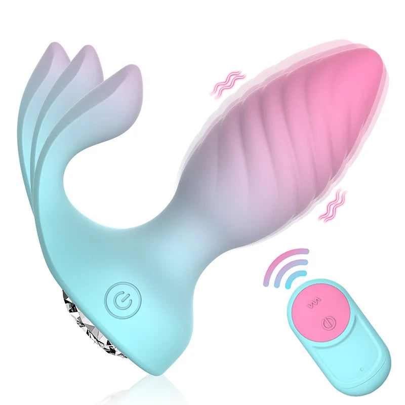 Lurevibe Diamond Anal Plug Wearable Vestibular Remote Control Anal Plug Vibrator - Lurevibe