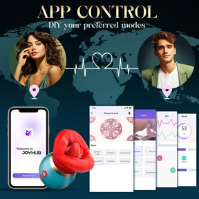 Lurevibe - 3 in 1 App Remote Control Big Mouth Vibrator With 360° Tongue Licking & Sucking & Vibrating - Lurevibe