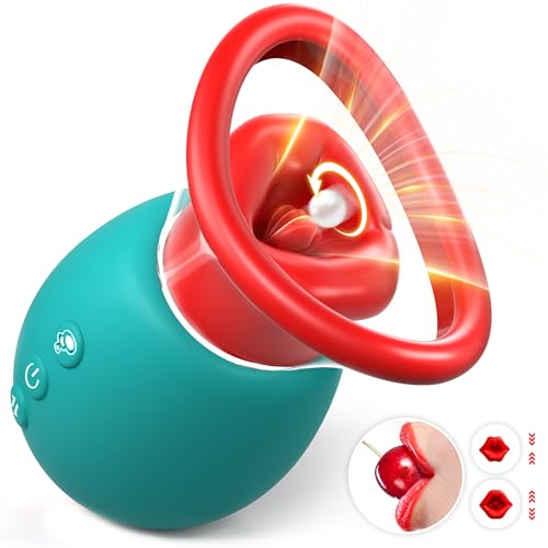 Lurevibe 4 IN 1 Rose Sex Toy Adult Toys Licking Vibrater with 10 Mouth Kissing Vibrations - Lurevibe