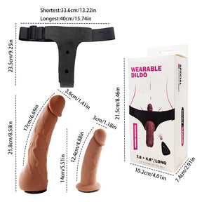 Yeain Wearable Double-headed Thrusting Dildo Vibrator For LGBT