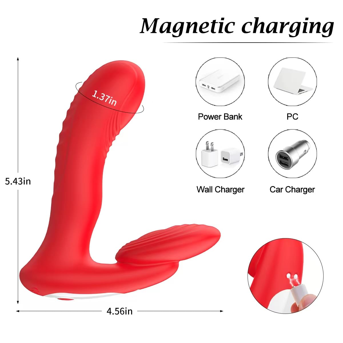 Remote Control Silicone Vibrator 10 Vibration Heating Prostate Massager - Lurevibe