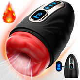 Mouth-Wrapped Penis Trainer Vibrator with Heating Rod - Lurevibe