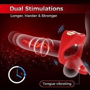 Lurevibe - Penis Ring Tongue Design with 9 Vibration Modes - Lurevibe