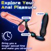 Starship Prostate Massager Vibrating Inflating Expanding Anal Toy with Dual Rings - Lurevibe