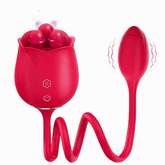 Lurevibe - S475-3 Three Pistils Rose Toy With Vibrating Bud - Lurevibe