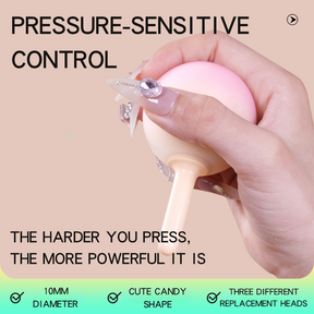 Pink Gradient Lollipop Pressure-sensitive Control Vibrator - Lurevibe