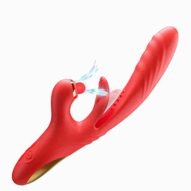 Lurevibe - 5 IN 1 Thrusting Vibrator with Licking, Warming & Clit Tapping