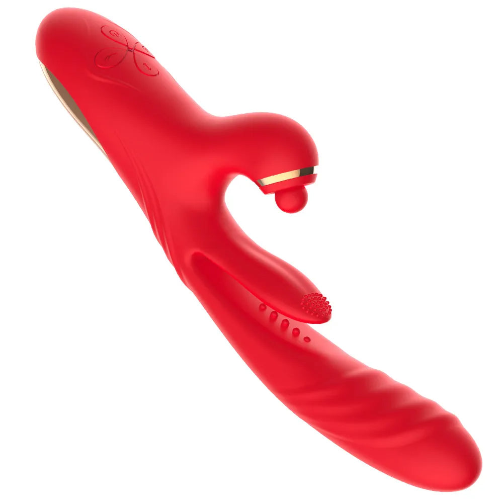 Lurevibe - 5 IN 1 Thrusting Vibrator with Licking, Warming & Clit Tapping - Lurevibe