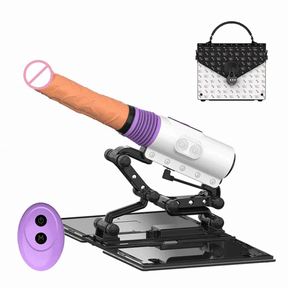 Lurevibe - Leather Bag Machine X5x7 Sex Machine Masturbation Pumping Gun With Dildos - Lurevibe