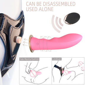 Wireless Remote USB Rechargeable Strap On Dildo