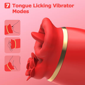 Big Mouth 2-in-1 Tongue Licking Clitoral Flapping Vibrators - Lurevibe